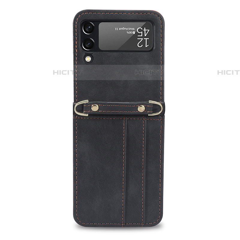 Funda Bumper Lujo Cuero y Plastico Mate Carcasa T08 para Samsung Galaxy Z Flip4 5G