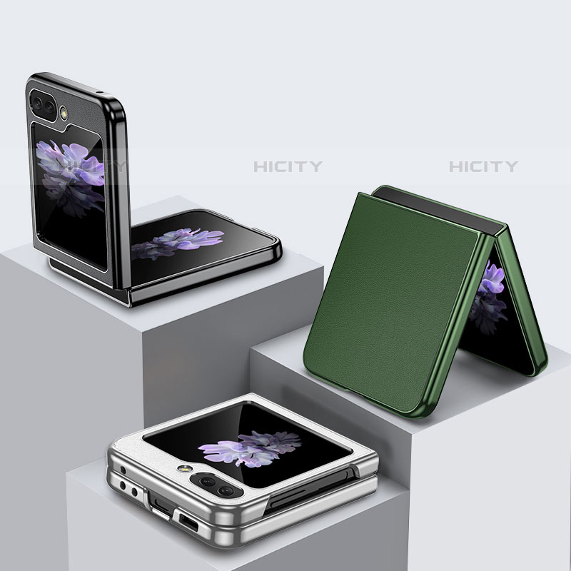 Funda Bumper Lujo Cuero y Plastico Mate Carcasa WL1 para Samsung Galaxy Z Flip5 5G