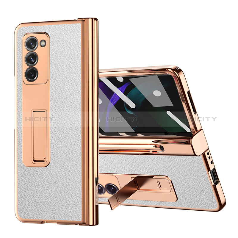 Funda Bumper Lujo Cuero y Plastico Mate Carcasa Z04 para Samsung Galaxy Z Fold2 5G