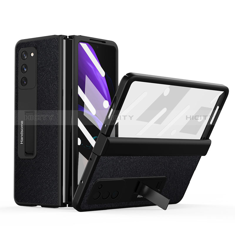 Funda Bumper Lujo Cuero y Plastico Mate Carcasa Z06 para Samsung Galaxy Z Fold2 5G