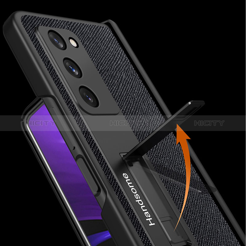 Funda Bumper Lujo Cuero y Plastico Mate Carcasa Z07 para Samsung Galaxy Z Fold2 5G