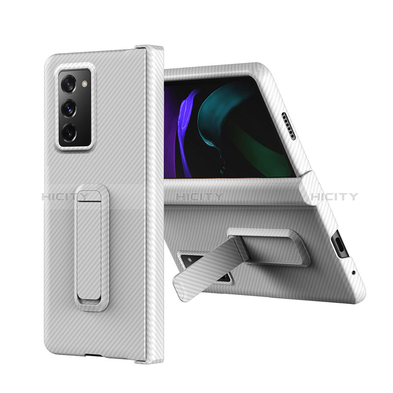 Funda Bumper Lujo Cuero y Plastico Mate Carcasa Z08 para Samsung Galaxy Z Fold2 5G