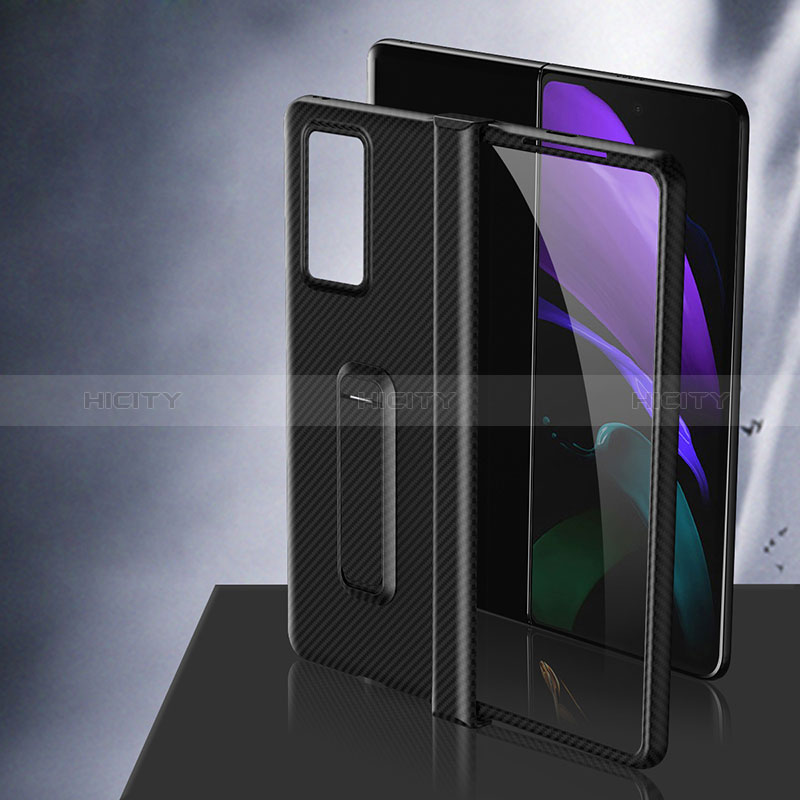 Funda Bumper Lujo Cuero y Plastico Mate Carcasa Z08 para Samsung Galaxy Z Fold2 5G