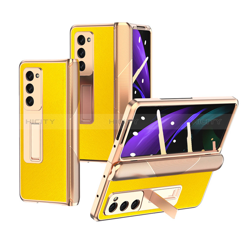 Funda Bumper Lujo Cuero y Plastico Mate Carcasa Z09 para Samsung Galaxy Z Fold2 5G