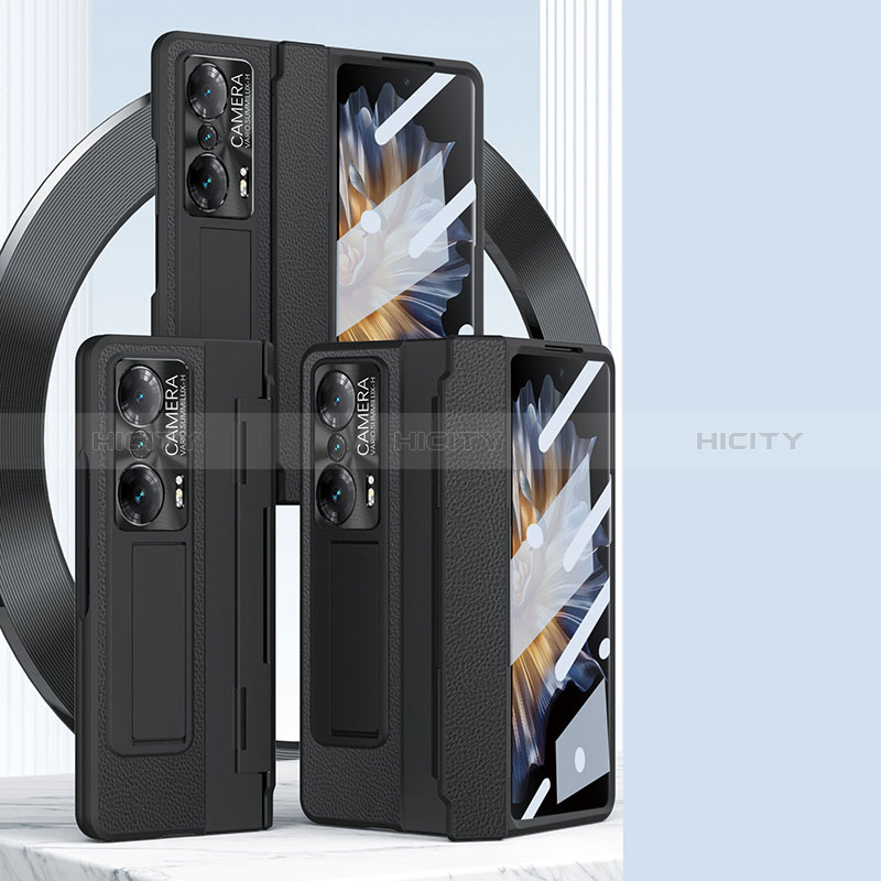 Funda Bumper Lujo Cuero y Plastico Mate Carcasa ZL1 para Huawei Honor Magic Vs Ultimate 5G
