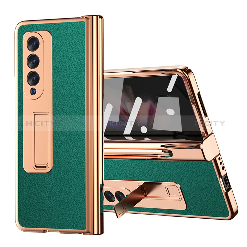 Funda Bumper Lujo Cuero y Plastico Mate Carcasa ZL1 para Samsung Galaxy Z Fold3 5G