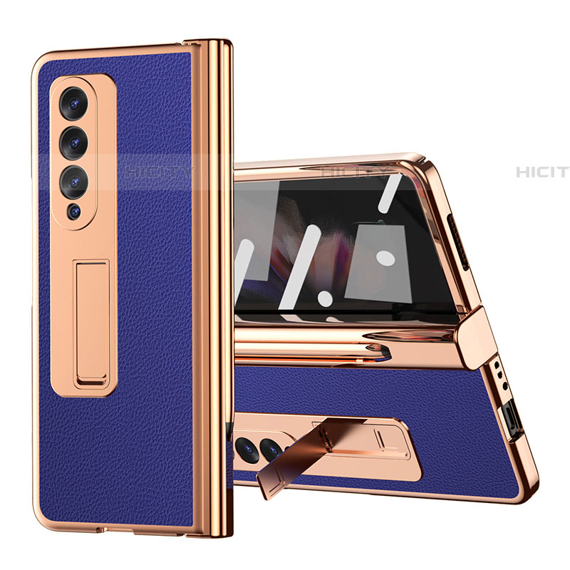 Funda Bumper Lujo Cuero y Plastico Mate Carcasa ZL1 para Samsung Galaxy Z Fold4 5G