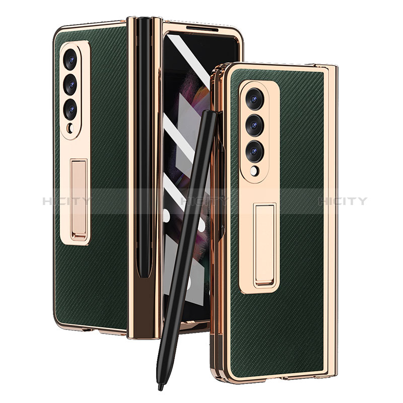 Funda Bumper Lujo Cuero y Plastico Mate Carcasa ZL3 para Samsung Galaxy Z Fold3 5G