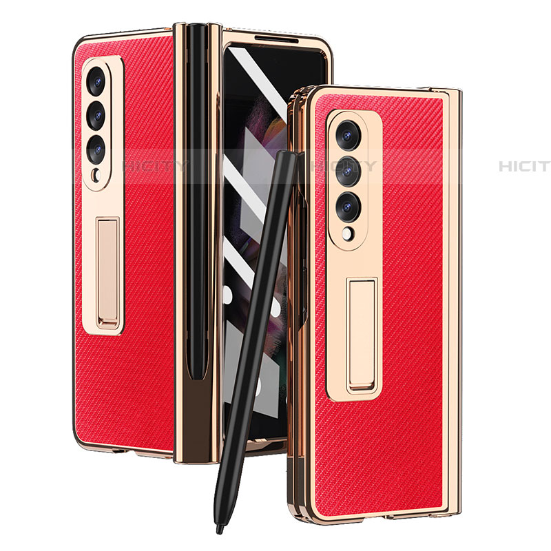 Funda Bumper Lujo Cuero y Plastico Mate Carcasa ZL3 para Samsung Galaxy Z Fold4 5G