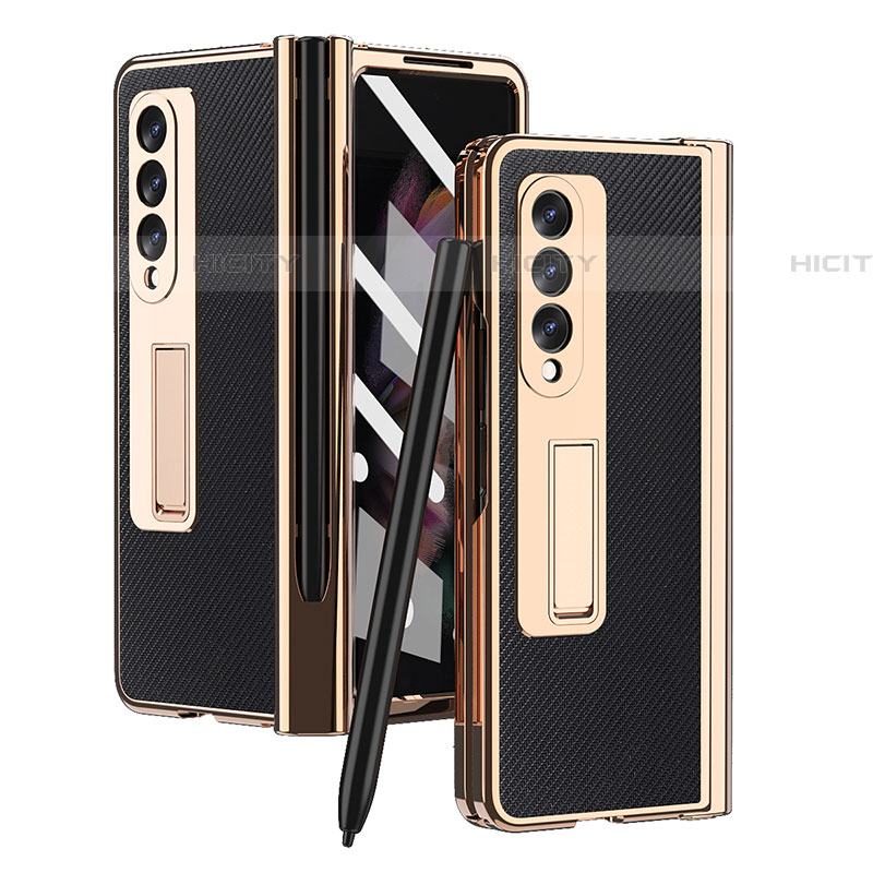 Funda Bumper Lujo Cuero y Plastico Mate Carcasa ZL3 para Samsung Galaxy Z Fold4 5G