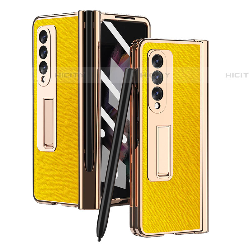 Funda Bumper Lujo Cuero y Plastico Mate Carcasa ZL5 para Samsung Galaxy Z Fold4 5G