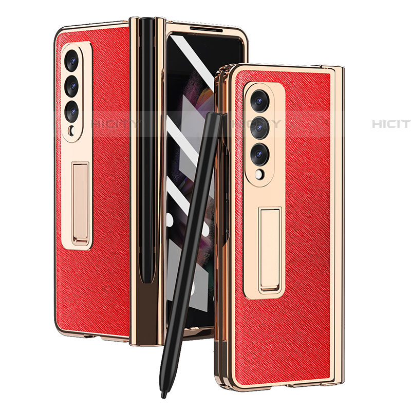 Funda Bumper Lujo Cuero y Plastico Mate Carcasa ZL5 para Samsung Galaxy Z Fold4 5G