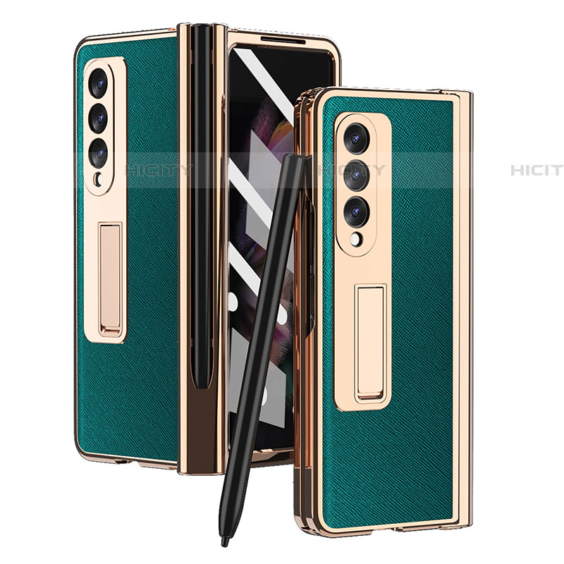 Funda Bumper Lujo Cuero y Plastico Mate Carcasa ZL5 para Samsung Galaxy Z Fold4 5G