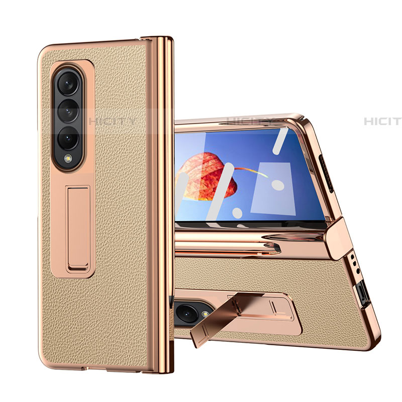 Funda Bumper Lujo Cuero y Plastico Mate Carcasa ZL6 para Samsung Galaxy Z Fold4 5G