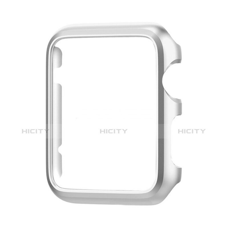 Funda Bumper Lujo Marco de Aluminio C01 para Apple iWatch 3 42mm Plata