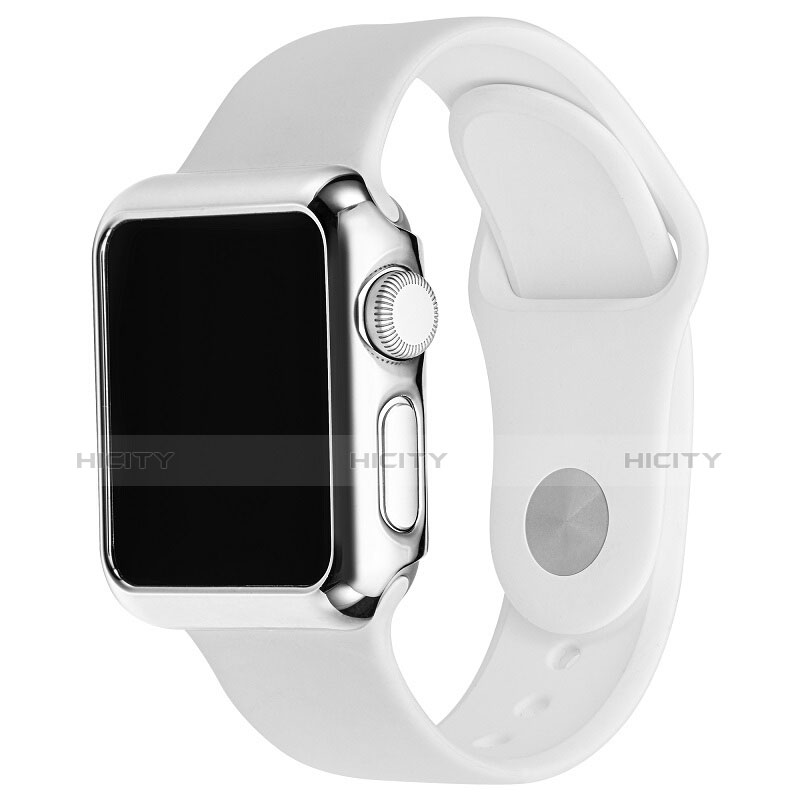 Funda Bumper Lujo Marco de Aluminio C03 para Apple iWatch 3 42mm Plata