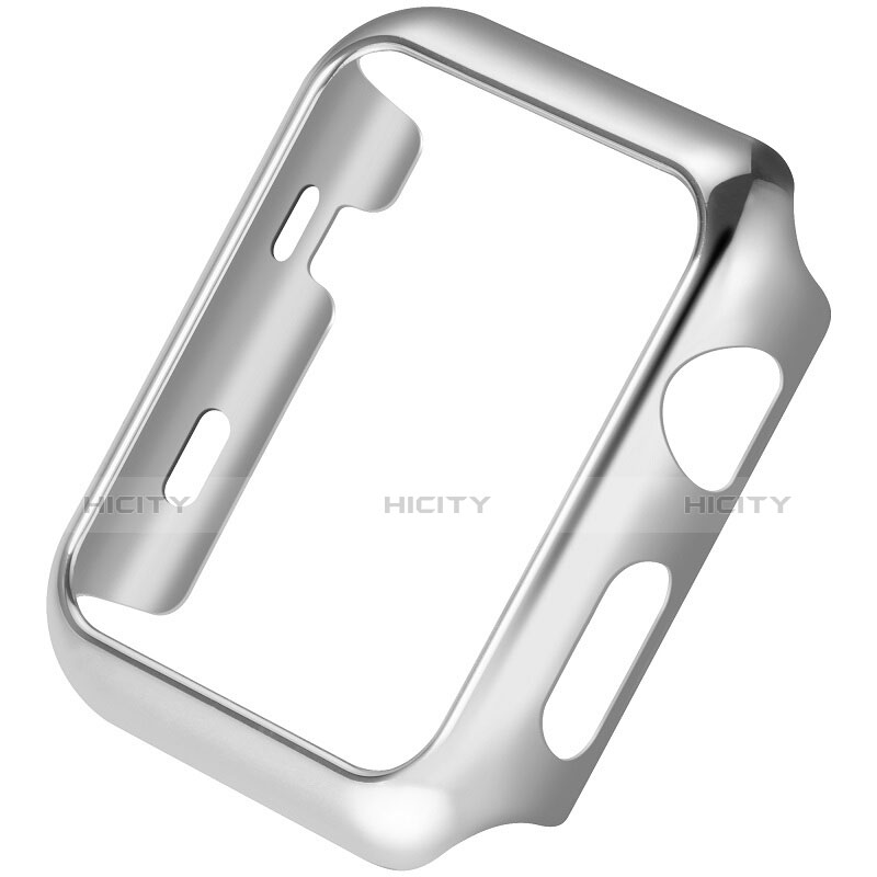 Funda Bumper Lujo Marco de Aluminio C03 para Apple iWatch 3 42mm Plata