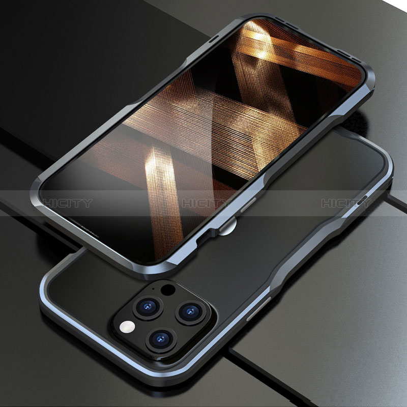 Funda Bumper Lujo Marco de Aluminio Carcasa A01 para Apple iPhone 14 Pro