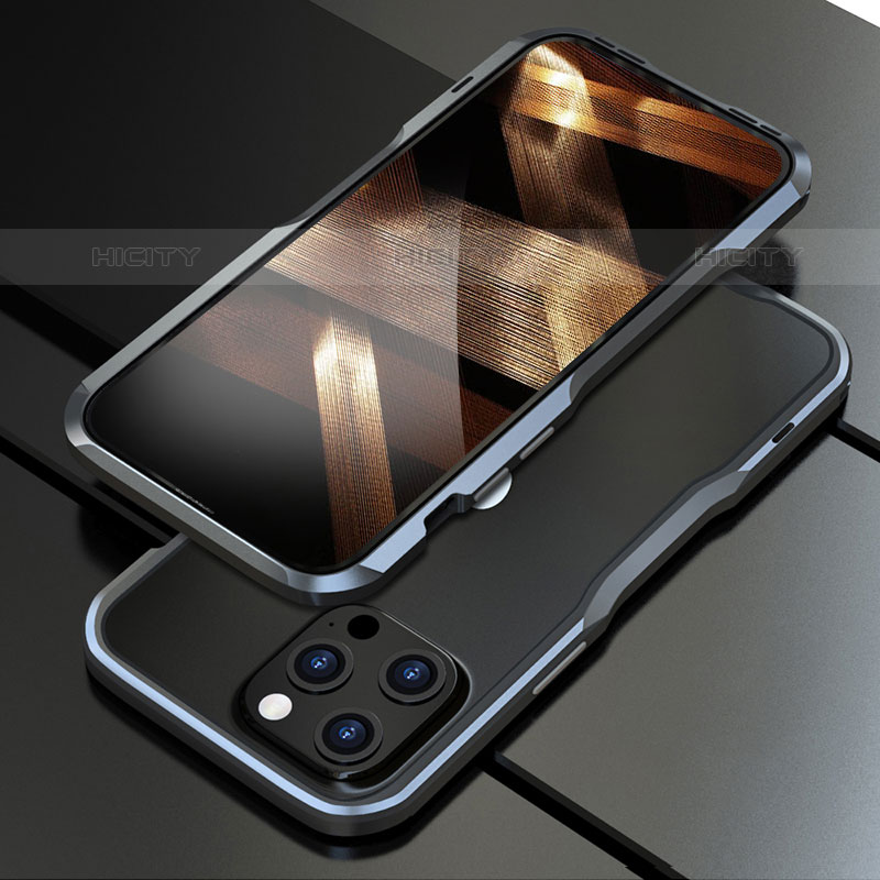 Funda Bumper Lujo Marco de Aluminio Carcasa A01 para Apple iPhone 15 Pro