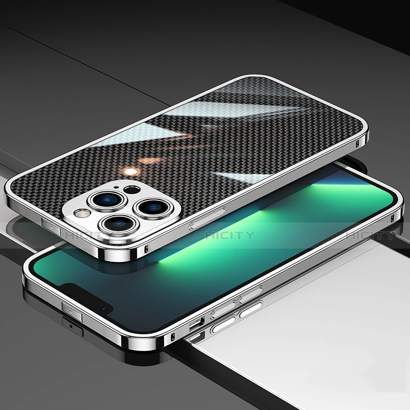 Funda Bumper Lujo Marco de Aluminio Carcasa A02 para Apple iPhone 13 Pro