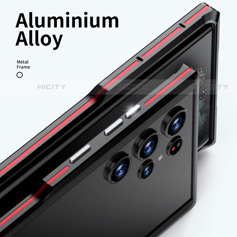 Funda Bumper Lujo Marco de Aluminio Carcasa A02 para Samsung Galaxy S21 Ultra 5G