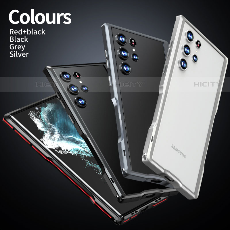 Funda Bumper Lujo Marco de Aluminio Carcasa A02 para Samsung Galaxy S22 Ultra 5G