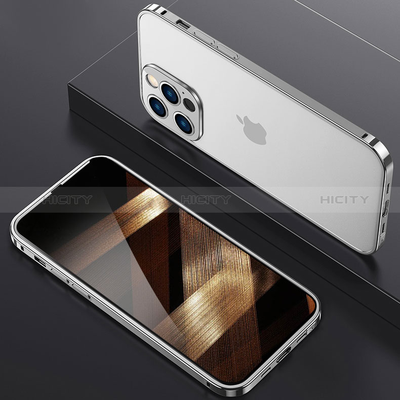 Funda Bumper Lujo Marco de Aluminio Carcasa A03 para Apple iPhone 14 Pro