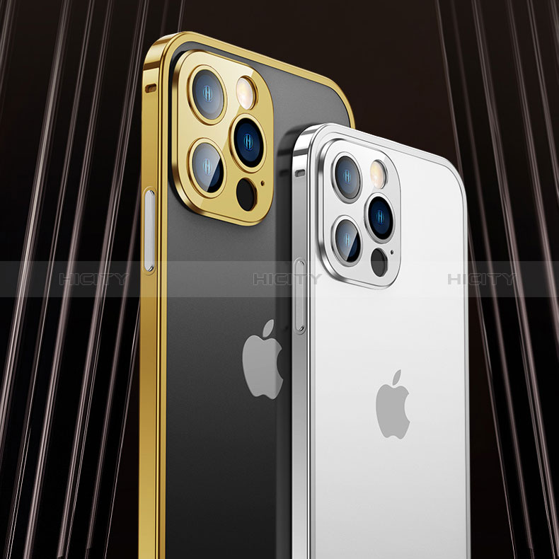 Funda Bumper Lujo Marco de Aluminio Carcasa A03 para Apple iPhone 14 Pro Max