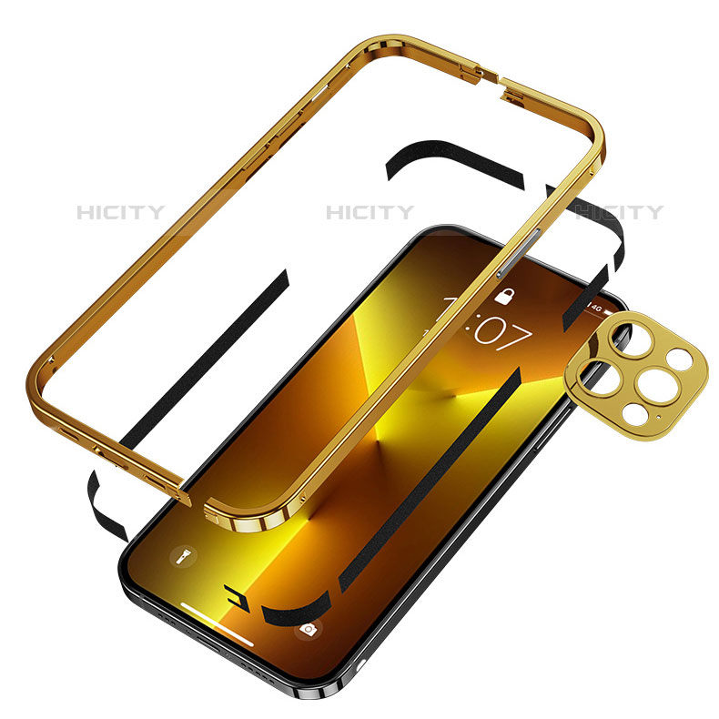 Funda Bumper Lujo Marco de Aluminio Carcasa A03 para Apple iPhone 15 Pro Max