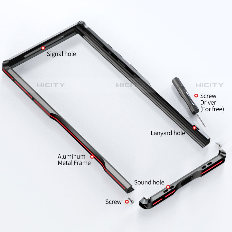 Funda Bumper Lujo Marco de Aluminio Carcasa A03 para Samsung Galaxy S23 Ultra 5G