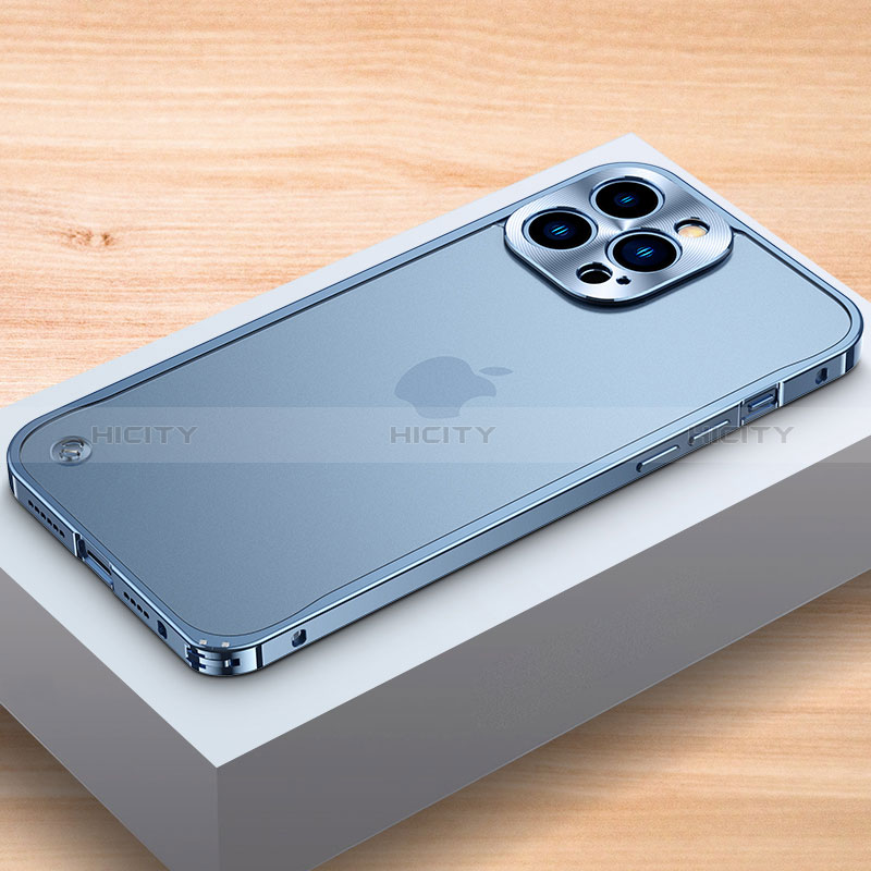Funda Bumper Lujo Marco de Aluminio Carcasa A04 para Apple iPhone 15 Pro Max