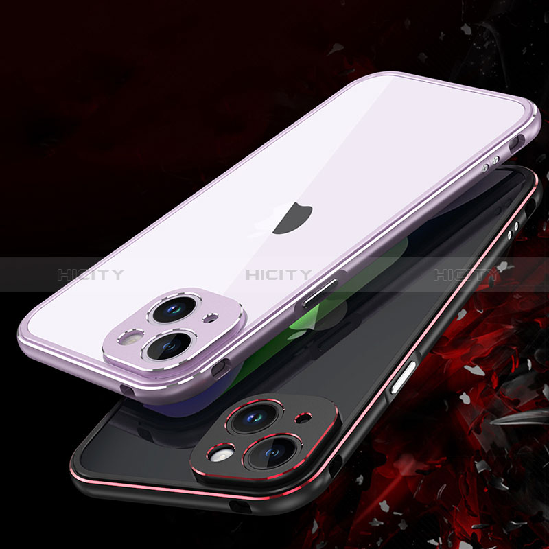 Funda Bumper Lujo Marco de Aluminio Carcasa JZ1 para Apple iPhone 14 Plus