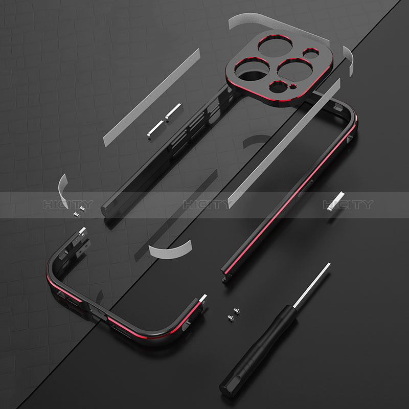 Funda Bumper Lujo Marco de Aluminio Carcasa JZ1 para Apple iPhone 14 Pro Max