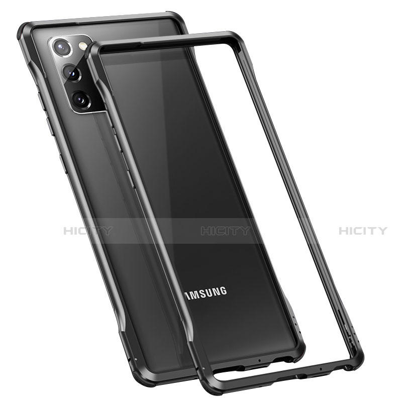 Funda Bumper Lujo Marco de Aluminio Carcasa N01 para Samsung Galaxy Note 20 5G Negro