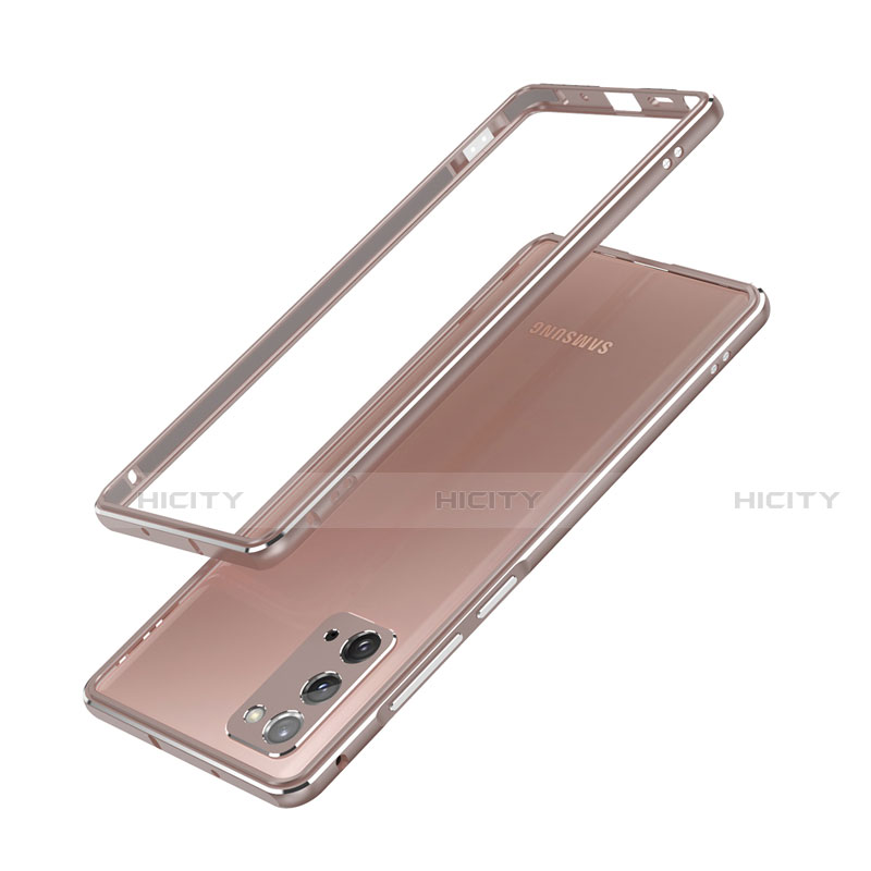 Funda Bumper Lujo Marco de Aluminio Carcasa N03 para Samsung Galaxy Note 20 5G Bronze
