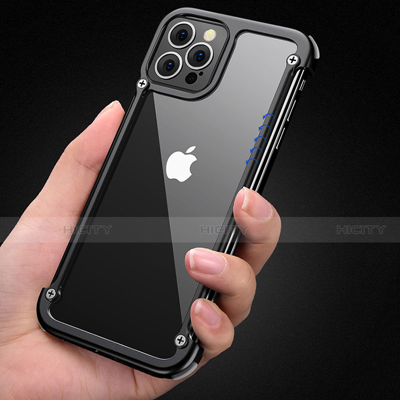 Funda Bumper Lujo Marco de Aluminio Carcasa N04 para Apple iPhone 12 Pro Max
