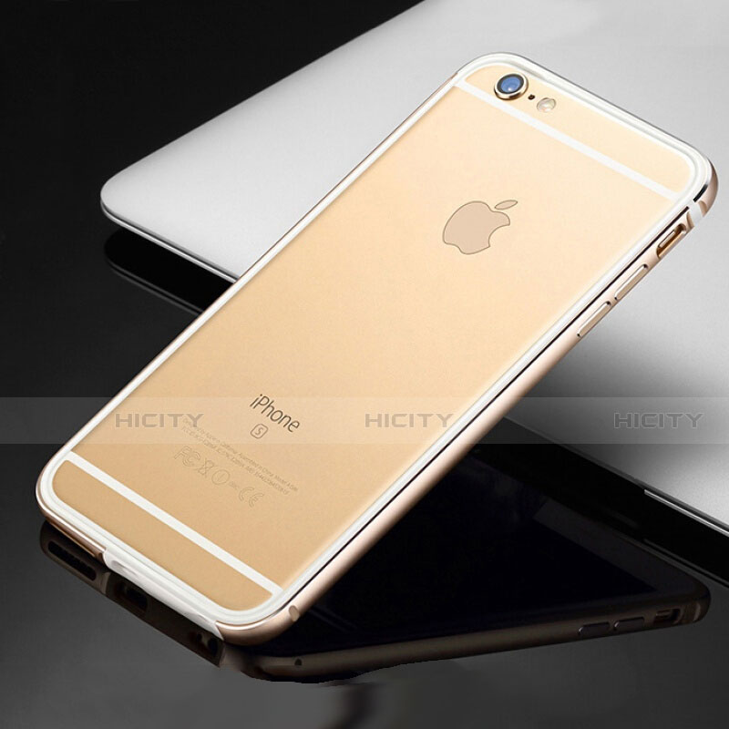 Funda Bumper Lujo Marco de Aluminio Carcasa para Apple iPhone 6 Oro