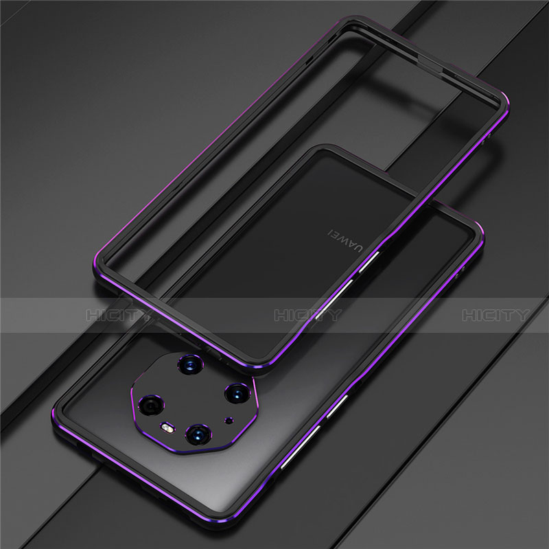 Funda Bumper Lujo Marco de Aluminio Carcasa para Huawei Mate 40 Pro Morado