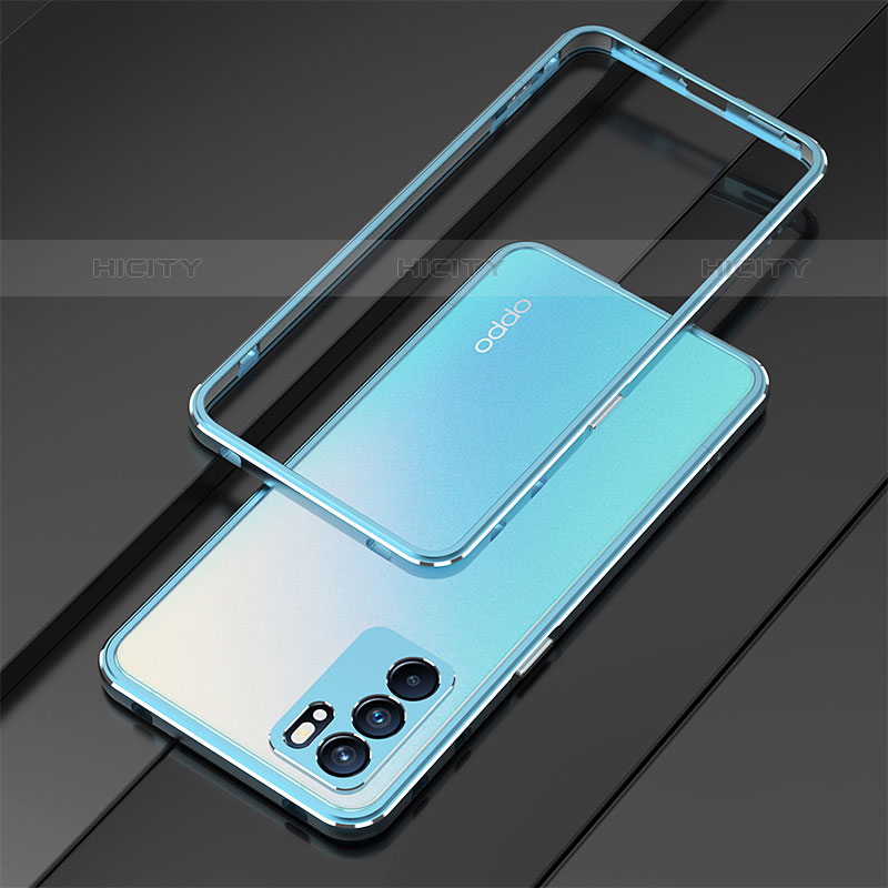 Funda Bumper Lujo Marco de Aluminio Carcasa para Oppo Reno6 Pro 5G India