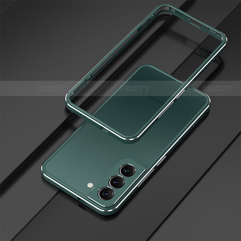 Funda Bumper Lujo Marco de Aluminio Carcasa para Samsung Galaxy S23 Plus 5G Verde