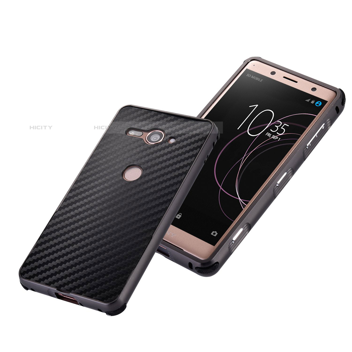 Funda Bumper Lujo Marco de Aluminio Carcasa para Sony Xperia XZ2 Compact