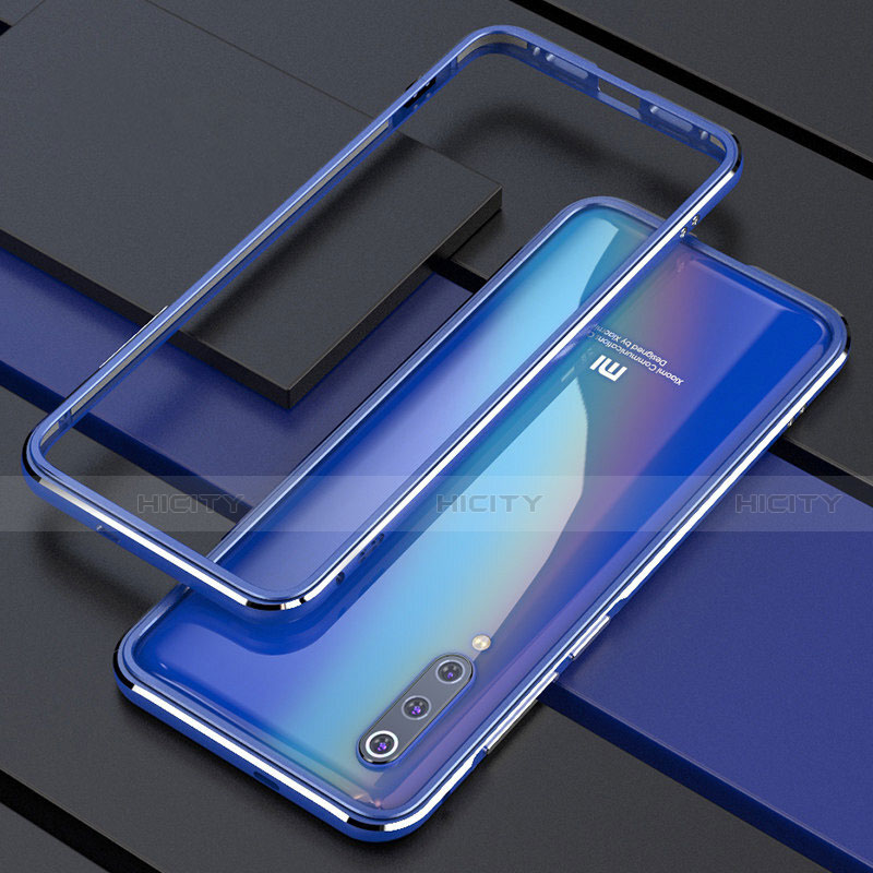 Funda Bumper Lujo Marco de Aluminio Carcasa para Xiaomi Mi 9 Azul