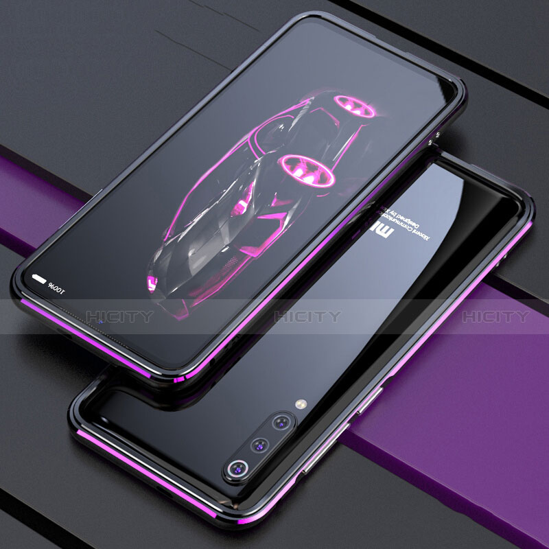 Funda Bumper Lujo Marco de Aluminio Carcasa para Xiaomi Mi 9 Pro 5G Morado