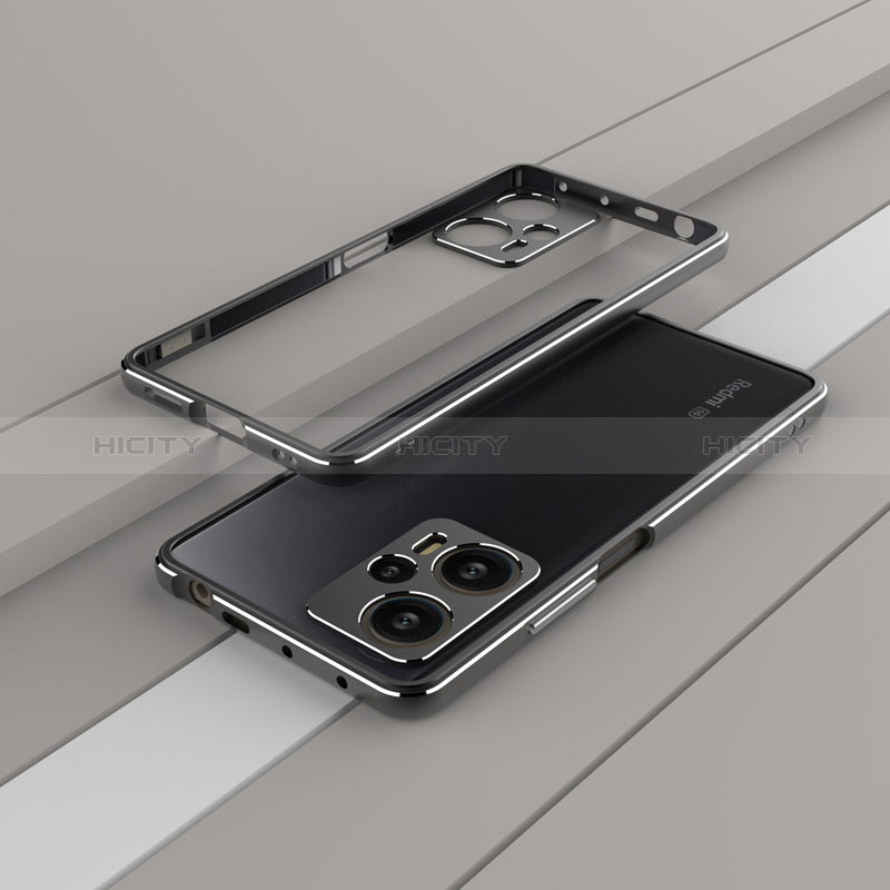Funda Bumper Lujo Marco de Aluminio Carcasa para Xiaomi Poco F5 5G Negro