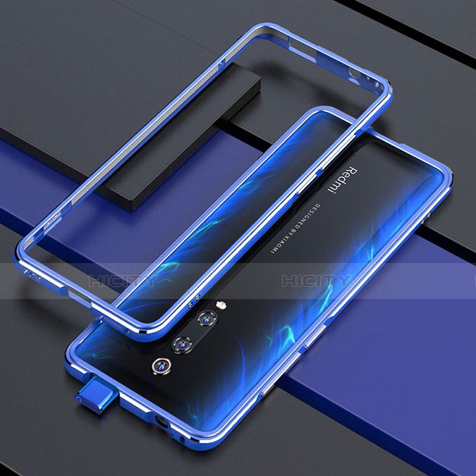 Funda Bumper Lujo Marco de Aluminio Carcasa para Xiaomi Redmi K20 Pro Azul