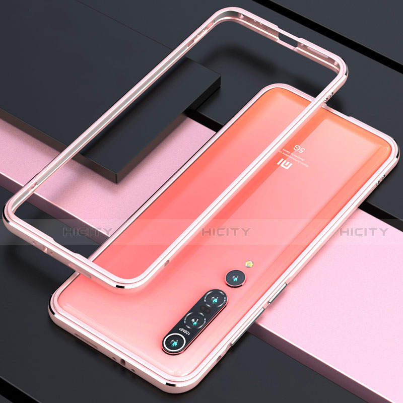 Funda Bumper Lujo Marco de Aluminio Carcasa T01 para Xiaomi Mi 10 Pro Rosa