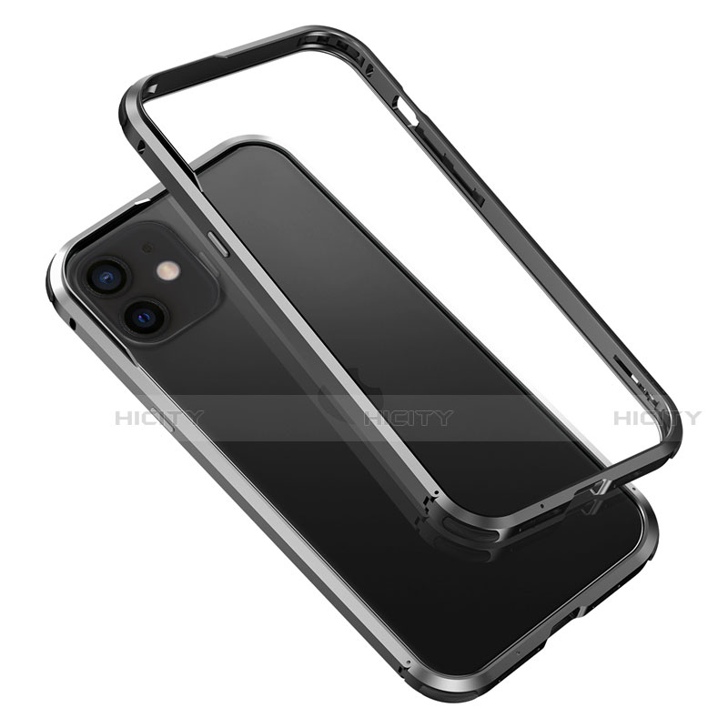 Funda Bumper Lujo Marco de Aluminio Carcasa T02 para Apple iPhone 12