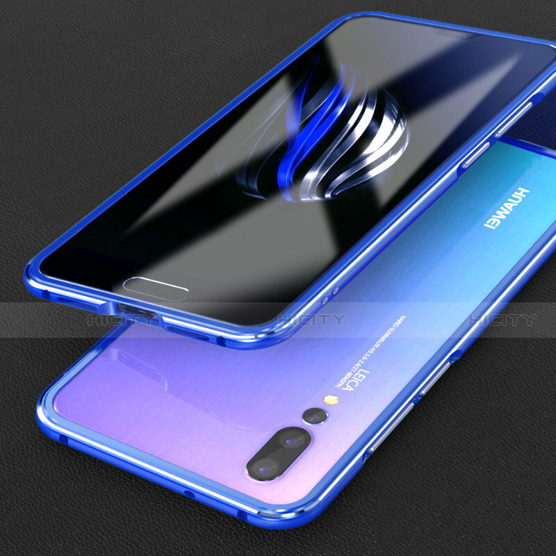 Funda Bumper Lujo Marco de Aluminio Carcasa T02 para Huawei P20 Pro