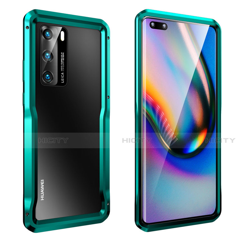 Funda Bumper Lujo Marco de Aluminio Carcasa T02 para Huawei P40