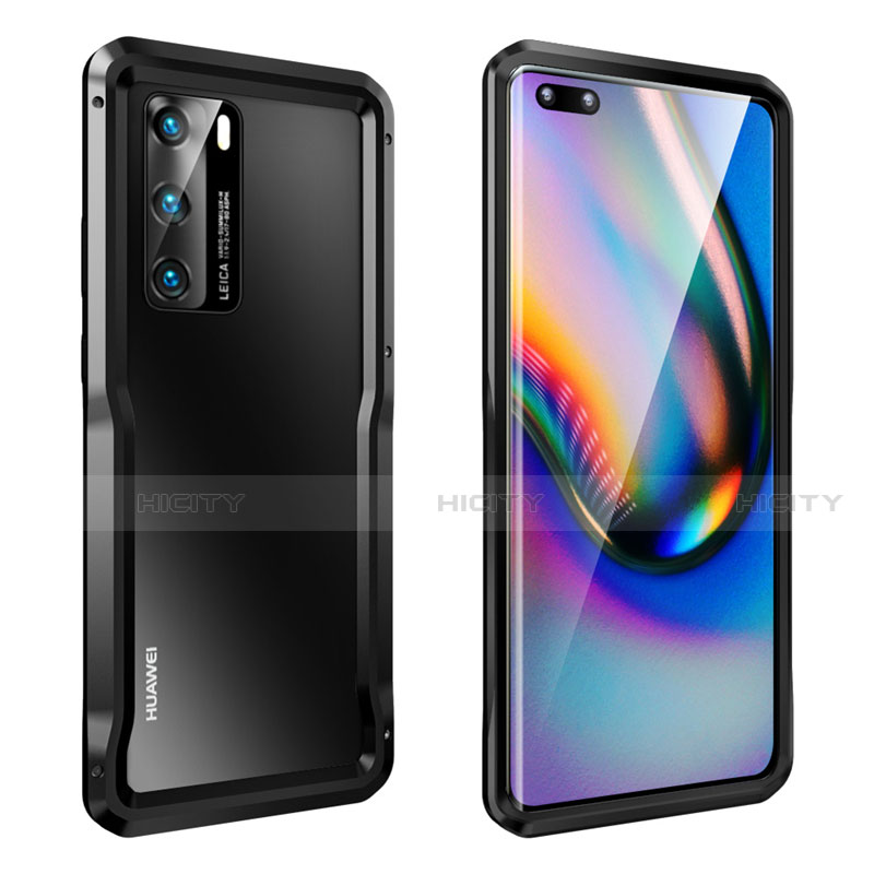 Funda Bumper Lujo Marco de Aluminio Carcasa T02 para Huawei P40